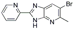 6-bromo-5-methyl-2-pyridin-2-yl-3H-imidazo[4,5-b]pyridine 结构式
