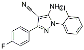5-amino-1-(2-chlorophenyl)-3-(4-fluorophenyl)-1H-pyrazole-4-carbonitrile 结构式