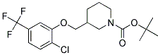 3-(2-Chloro-5-trifluoromethyl-phenoxymethyl)-piperidine-1-carboxylic acid tert-butyl ester 结构式