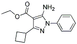 ethyl 5-amino-3-cyclobutyl-1-phenyl-1H-pyrazole-4-carboxylate 结构式