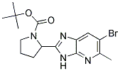 tert-butyl 2-(6-bromo-5-methyl-3H-imidazo[4,5-b]pyridin-2-yl)pyrrolidine-1-carboxylate 结构式