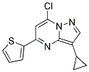 7-chloro-3-cyclopropyl-5-thiophen-2-ylpyrazolo[1,5-a]pyrimidine 结构式