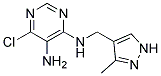 6-chloro-N4-[(3-methyl-1H-pyrazol-4-yl)methyl]pyrimidine-4,5-diamine 结构式