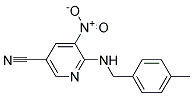 6-(4-Methyl-benzylamino)-5-nitro-nicotinonitrile 结构式