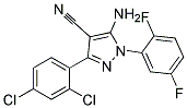5-amino-1-(2,5-difluorophenyl)-3-(2,4-dichlorophenyl)-1H-pyrazole-4-carbonitrile 结构式
