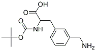 3-[3-(aminomethyl)phenyl]-2-[(tert-butoxycarbonyl)amino]propanoic acid 结构式