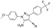 5-amino-3-[4-(trifluoromethyl)phenyl]-1-(4-methoxyphenyl)-1H-pyrazole-4-carbonitrile 结构式