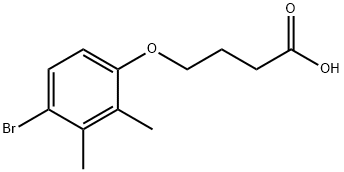 4-(4-BROMO-2,3-DIMETHYLPHENOXY)BUTANOIC ACID 结构式