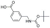 3-(N-TERT-BUTYLOXYCARBONYLAMINOMETHYL)BENZOIC ACID 结构式