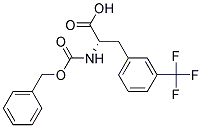 N-Benzyloxycarbonyl-D-3-(3-trifluoromethylphenyl)alanine 结构式