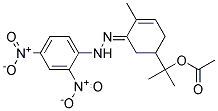 (+/-)-5-(1-ACETOXY-1-METHYLETHYL)-2-METHYL-2-CYCLOHEXEN-1-ONE2,4-DINITROPHENYLHYDRAZONE 结构式