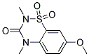 7-Methoxy-2,4-dimethyl-2H-1,2,4-benzothiadiazin-3(4H)-on-1,1-dioxide 结构式