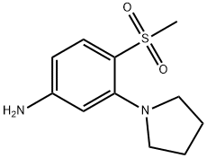 4-Methylsulfonyl-3-(pyrrolidin-1-yl)aniline 结构式