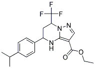 5-(4-Isopropyl-phenyl)-7-trifluoromethyl-4,5,6,7-tetrahydro-pyrazolo[1,5-a]pyrimidine-3-carboxylicacidethylester 结构式