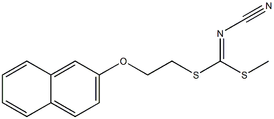 Methyl[2-(naphthalen-2-yloxy)ethyl]cyano-carbonimidodithioate 结构式