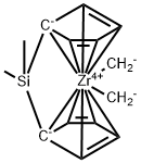 Dimethyl(dimethylbis(cyclopentadienyl)silyl)zirconium 结构式