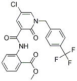 Methyl 2-(((5-chloro-2-oxo-1-(4-(trifluoromethyl)benzyl)-1,2-dihydro-3-pyridinyl)carbonyl)amino)benzenecarboxylate 结构式