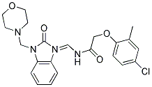 N-(Aza(1-(morpholin-4-ylmethyl)-2-oxoindolin-3-ylidene)methyl)-2-(4-chloro-2-methylphenoxy)ethanamide 结构式