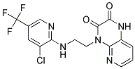 4-(2-((3-Chloro-5-(trifluoromethyl)-2-pyridinyl)amino)ethyl)-1,4-dihydropyrido[2,3-b]pyrazine-2,3-dione 结构式