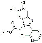 Ethyl 2-(5,6-dichloro-2-(2-chloro-3-pyridinyl)-1H-benzimidazol-1-yl)acetate 结构式