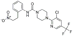 4-(3-Chloro-5-(trifluoromethyl)-2-pyridinyl)-N-(2-(2-nitroethyl)phenyl)tetrahydro-1(2H)-pyrazinecarboxamide 结构式