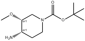 顺式-4-氨基-1-BOC-3-甲氧基哌啶 结构式