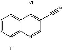 4-CHLORO-8-FLUORO-QUINOLINE-3-CARBONITRILE
 结构式