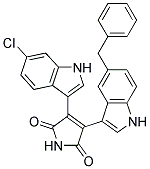 3-(6-chloro-1H-indol-3-yl)-4-(5-benzyl-1H-indol-3-yl)-1H-pyrrole-2,5-dione 结构式