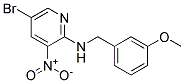 (5-Bromo-3-nitro-pyridin-2-yl)-(3-methoxy-benzyl)-amine 结构式