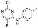 5-bromo-2-chloro-N-(5-methylpyridin-2-yl)pyrimidin-4-amine 结构式