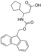 3-cyclopentyl-3-{[(9H-fluoren-9-ylmethoxy)carbonyl]amino}propanoic acid 结构式