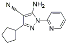 5-amino-3-cyclopentyl-1-pyridin-2-yl-1H-pyrazole-4-carbonitrile 结构式