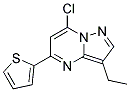 7-chloro-3-ethyl-5-thiophen-2-ylpyrazolo[1,5-a]pyrimidine 结构式