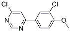 4-Chloro-6-(3-chloro-4-methoxy-phenyl)-pyrimidine 结构式