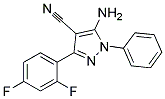 5-amino-3-(2,4-difluorophenyl)-1-phenyl-1H-pyrazole-4-carbonitrile 结构式