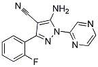 5-amino-3-(2-fluorophenyl)-1-pyrazin-2-yl-1H-pyrazole-4-carbonitrile 结构式