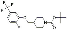 4-(2-Fluoro-5-trifluoromethyl-phenoxymethyl)-piperidine-1-carboxylic acid tert-butyl ester 结构式