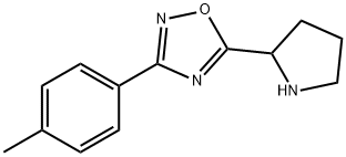 3-(4-methylphenyl)-5-pyrrolidin-2-yl-1,2,4-oxadiazole 结构式