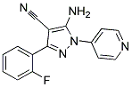 5-amino-3-(2-fluorophenyl)-1-pyridin-4-yl-1H-pyrazole-4-carbonitrile 结构式