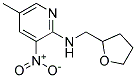 (5-Methyl-3-nitro-pyridin-2-yl)-(tetrahydro-furan-2-ylmethyl)-amine 结构式