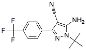 5-amino-1-tert-butyl-3-[4-(trifluoromethyl)phenyl]-1H-pyrazole-4-carbonitrile 结构式