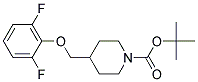 4-(2,6-Difluoro-phenoxymethyl)-piperidine-1-carboxylic acid tert-butyl ester 结构式