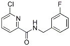6-Chloro-pyridine-2-carboxylic acid 3-fluoro-benzylamide 结构式