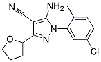 5-amino-1-(5-chloro-2-methylphenyl)-3-(tetrahydrofuran-2-yl)-1H-pyrazole-4-carbonitrile 结构式