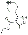 ethyl 3-methyl-5-piperidin-4-yl-1H-pyrazole-4-carboxylate 结构式