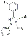 5-amino-3-(3-fluorophenyl)-1-phenyl-1H-pyrazole-4-carbonitrile 结构式