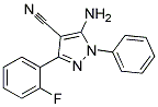 5-amino-3-(2-fluorophenyl)-1-phenyl-1H-pyrazole-4-carbonitrile 结构式