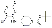 tert-butyl 4-[(5-bromo-2-chloropyrimidin-4-yl)amino]piperidine-1-carboxylate 结构式