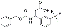 3-{[(benzyloxy)carbonyl]amino}-3-[3-(trifluoromethyl)phenyl]propanoic acid 结构式