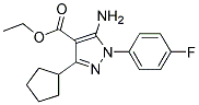 ethyl 5-amino-3-cyclopentyl-1-(4-fluorophenyl)-1H-pyrazole-4-carboxylate 结构式